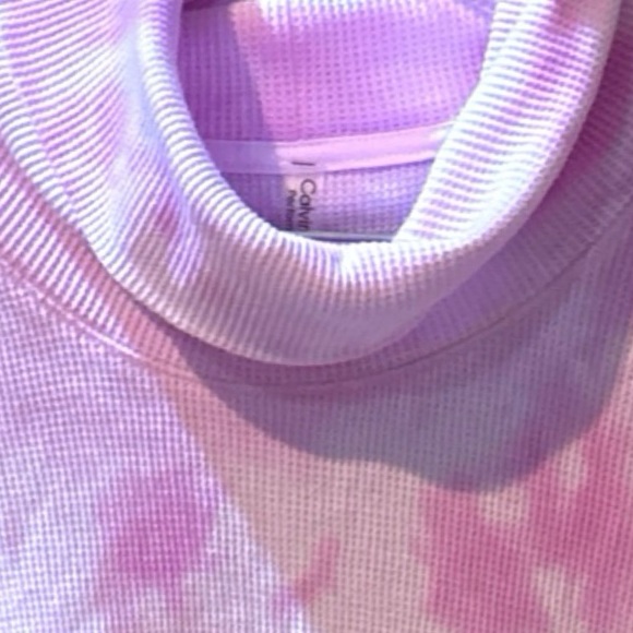 Calvin Klein Performance Womens Plus Casual Tie-Dye Turtleneck Top - Picture 3 of 14